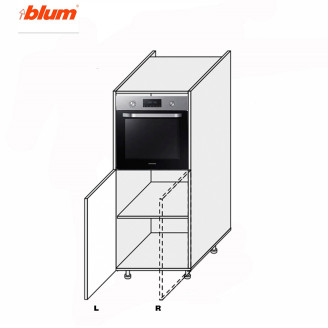 Кухонна секція Пенал Міленіум 60ПД/1420 Духовка Pro Blum Ліва ML-663W/9003L MiroMark