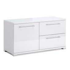 Тумба ТВ 1,0м Фемели / Family Глянец Белый MiroMark FM-100-WB