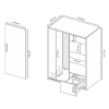 Комод 1Дв 5Ящ Кейс / Case Графіт MiroMark 3831029M