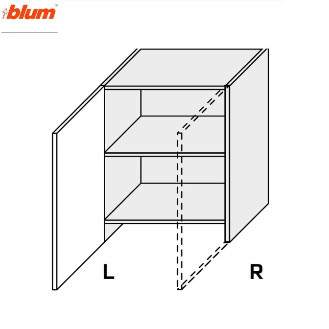 Кухонна секція Мері верхня 60ВВТ/680 1дв Телескоп Pro Blum Права MR-477W/9003Rgl MiroMark