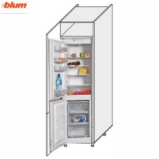 Кухонная секция Мери Пенал 60ПХ/2140 Холодильник Pro Blum MR-767W/9003gl MiroMark