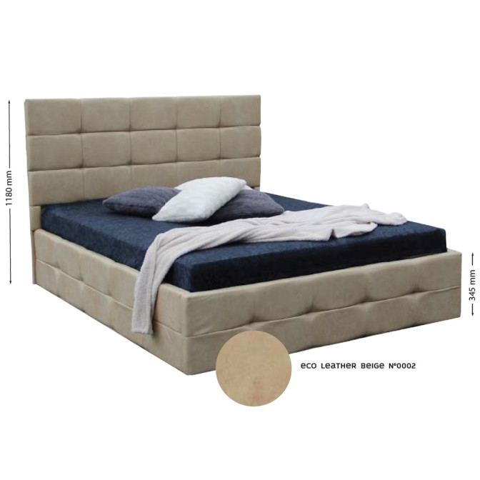 Ліжко М'яка оббивка 1,4x2,0 Брістоль / Bristol MiroMark SF-34-BR