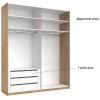 Шкаф-купе 2,0х2,4 Фемели / Family Глянец Белый MiroMark FM-85-WB