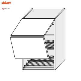 Кухонна секція Міленіум верхня 80ВС/900 2дв Сушка Avenots Pro Blum  +  Rejs ML-588W/9003 MiroMark