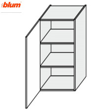 Кухонная секция Мери верхняя 20В/720 1дв Pro Blum MR-421W/9003gl MiroMark