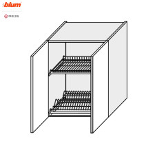Кухонная секция Винтаж верхняя 80ВС/720 2дв Сушка Pro Blum  +  Rejs VN-484W/9003 MiroMark