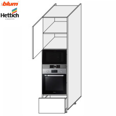 Кухонная секция Винтаж Пенал 60ПДМ1ШХ/2140 Духовка  +  Микроволновка Pro Blum  +  Hettich VN-766W/9003 MiroMark