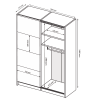Шкаф-купе 1,5х2,4 Фемели / Family Глянец Белый MiroMark FM-83-WB