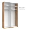Шкаф-купе 1,5х2,4 Фемели / Family Глянец Белый MiroMark FM-83-WB