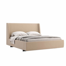 Ліжко М'яка оббивка 1,6х2,0 Бруно / Bruno Бежевий Велюр MiroMark BR-36-CM