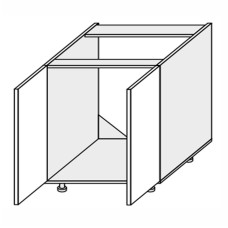 Кухонная секция Мери нижняя 80НМ/820 2дв Мойка MR-085W/9003gl MiroMark