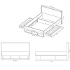 Кровать Луна Джуниор с ящиками для белья MiroMark купить
