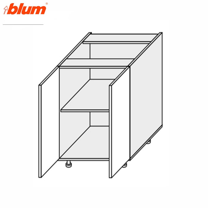 Кухонна секція нижня Міленіум 60Н/820 2дв Pro Blum ML-071W/9003 MiroMark