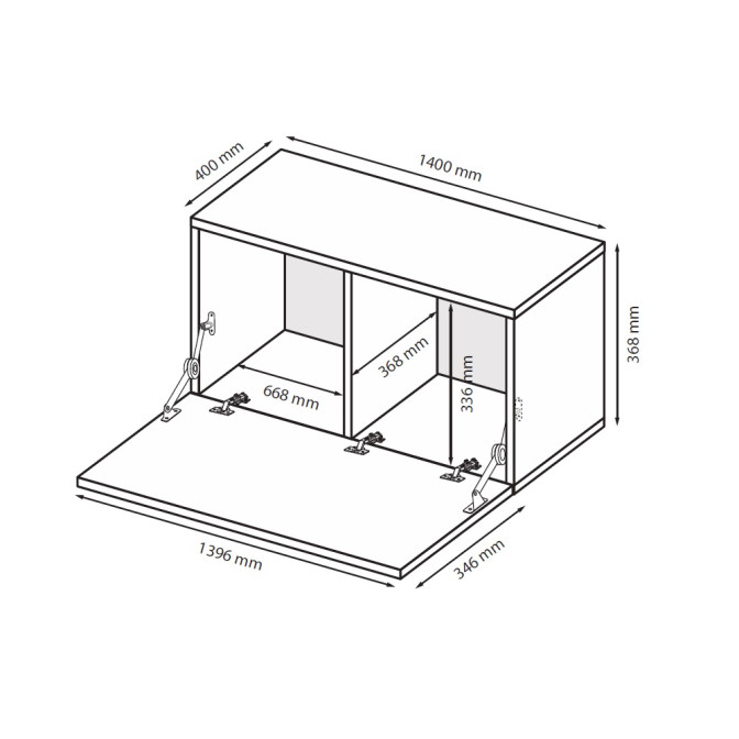 Секція BOX COLOR-TV 1,40 / Дуб Артизан MiroMark BX-43-OA
