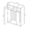 Шкаф 3Дв Бруно / Bruno Кашемир MiroMark BR-23-CM