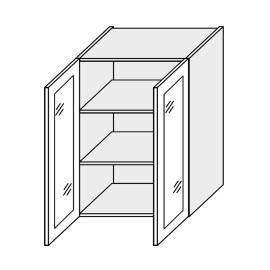 Кухонная секция Мери верхняя 80В/900 2дв Витрина MR-586W/9003gl MiroMark