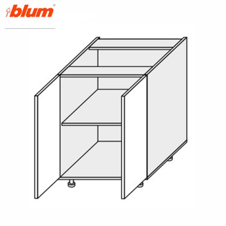 Кухонна секція нижня Міленіум 80Н/820 2дв Pro Blum ML-086W/9003 MiroMark