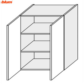 Кухонна секція Вінтаж верхня 80В/720 2дв Pro Blum VN-485W/9003 MiroMark