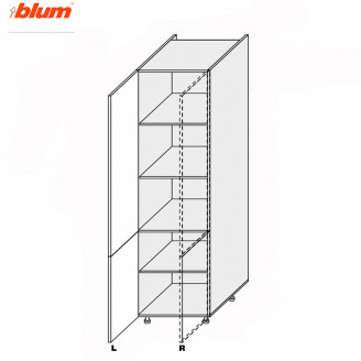 Кухонна секція Пенал Міленіум 60П/2140 Pro Blum Ліва ML-764W/9003L MiroMark