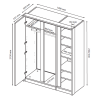 Шкаф 3Дв Тибо / Tibo Супер Мат Белый MiroMark TB-23-WM