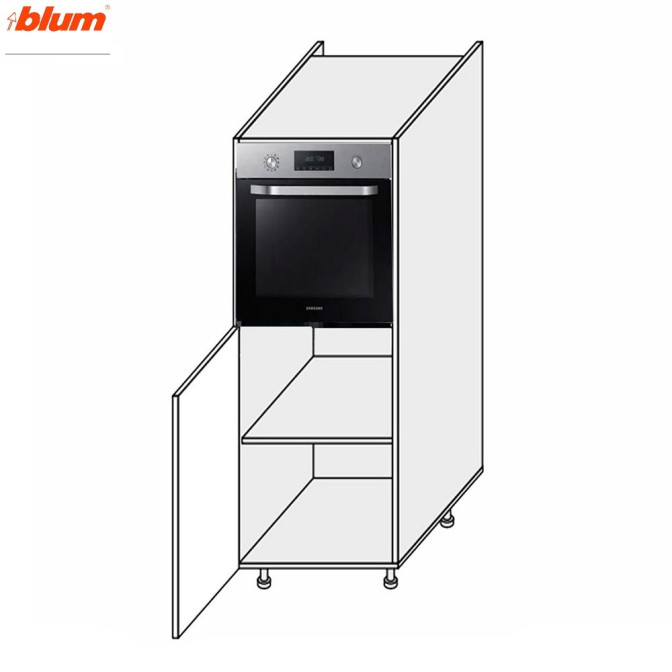 Кухонна секція Мері Пенал 60ПД/1420 Духовка Pro Blum MR-663W/9003gl MiroMark