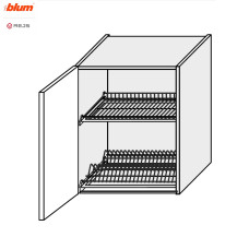 Кухонная секция Мери верхняя 60ВС/720 1дв Сушка Pro Blum  +  Rejs MR-479W/9003gl MiroMark
