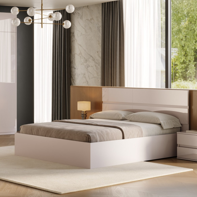 Ліжко з підйомним механізмом 1,6x2,0 Лілу / Lily Глянець Кашемір MiroMark LY-47-GC Ліжко з підйомним механізмом 1,6x2,0 Лілу / Lily Глянець Кашемір MiroMark LY-47-GC