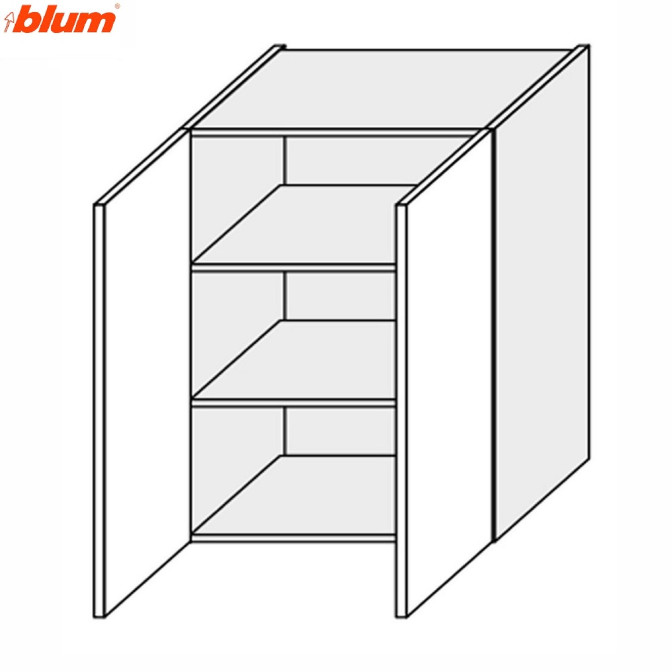 Кухонна секція Валенсія верхня 60В/720 2дв Pro Blum VL-469W/9003 MiroMark