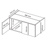 Антресоль 2Дв Асти / Asti Глянец Белый - Дуб Крафт MiroMark AS-02-WB